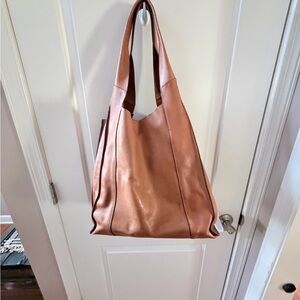 Chic Brown Leather Shoulder Bag